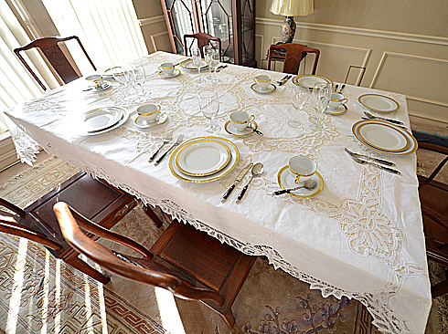Battenburg Lace Tablecloth